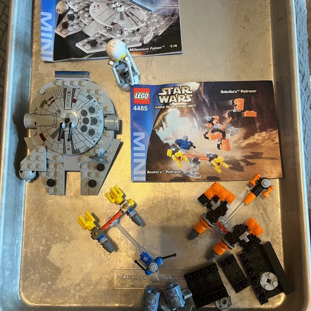 LEGO Mini Star Wars Lot - Millennium Falcon Anakin's & Sebulas's Podracer